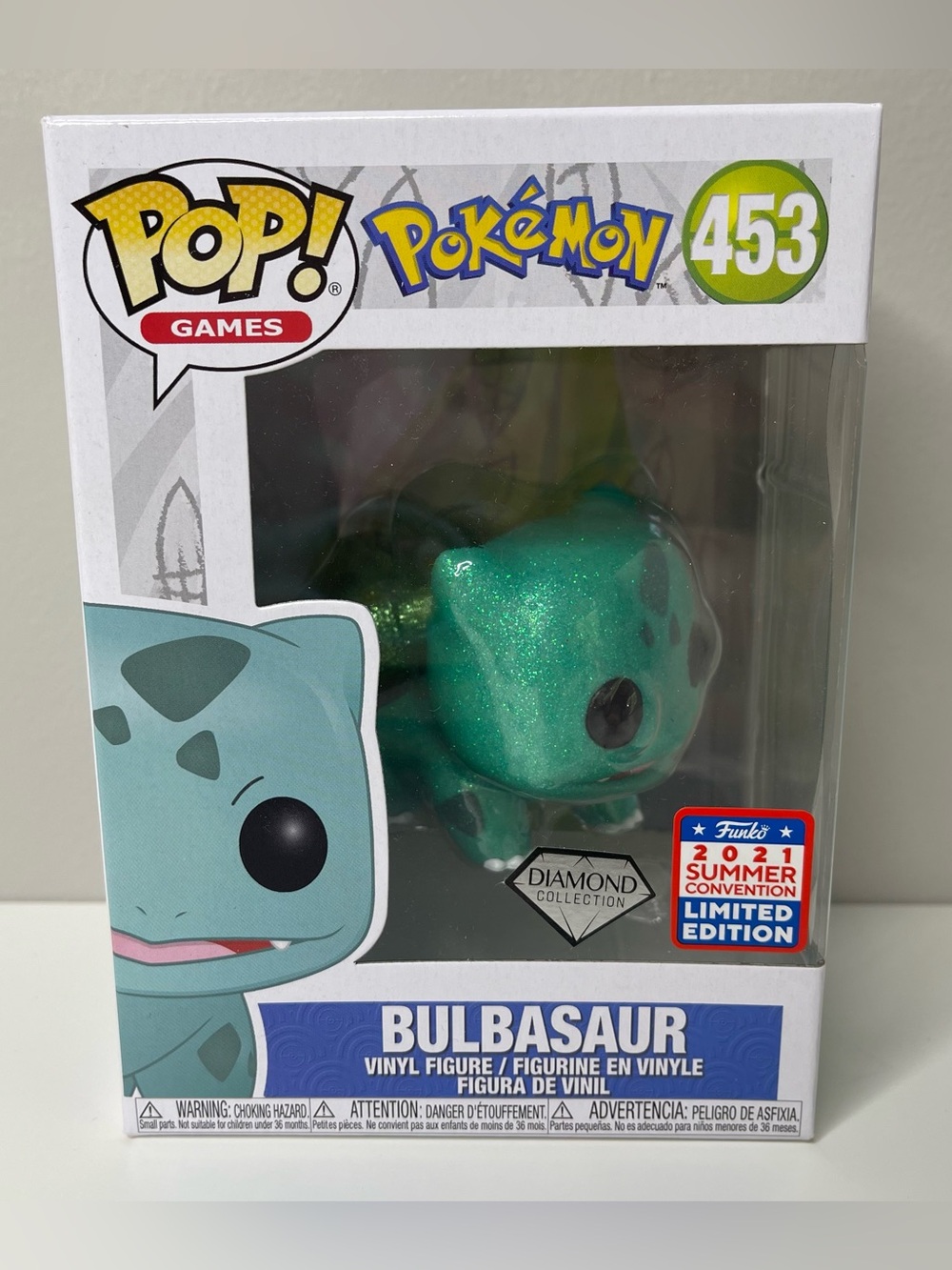 Funko Pop! Vinyl Figure: Pokemon Bulbasaur Diamond Collection #453